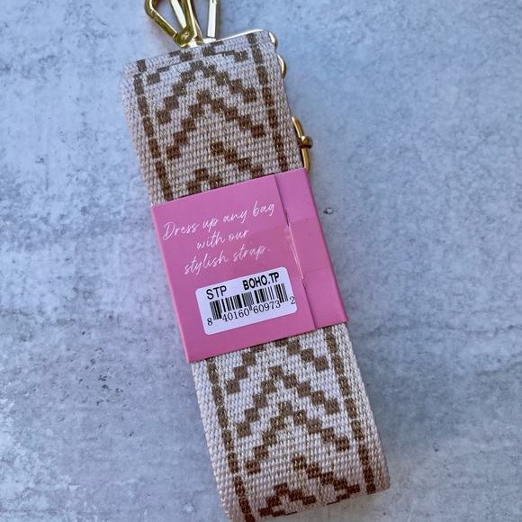 NWT - Guitar Strap - 29" - 51" adjustable - Taupe - Gold metallic - Picture 4 of 4